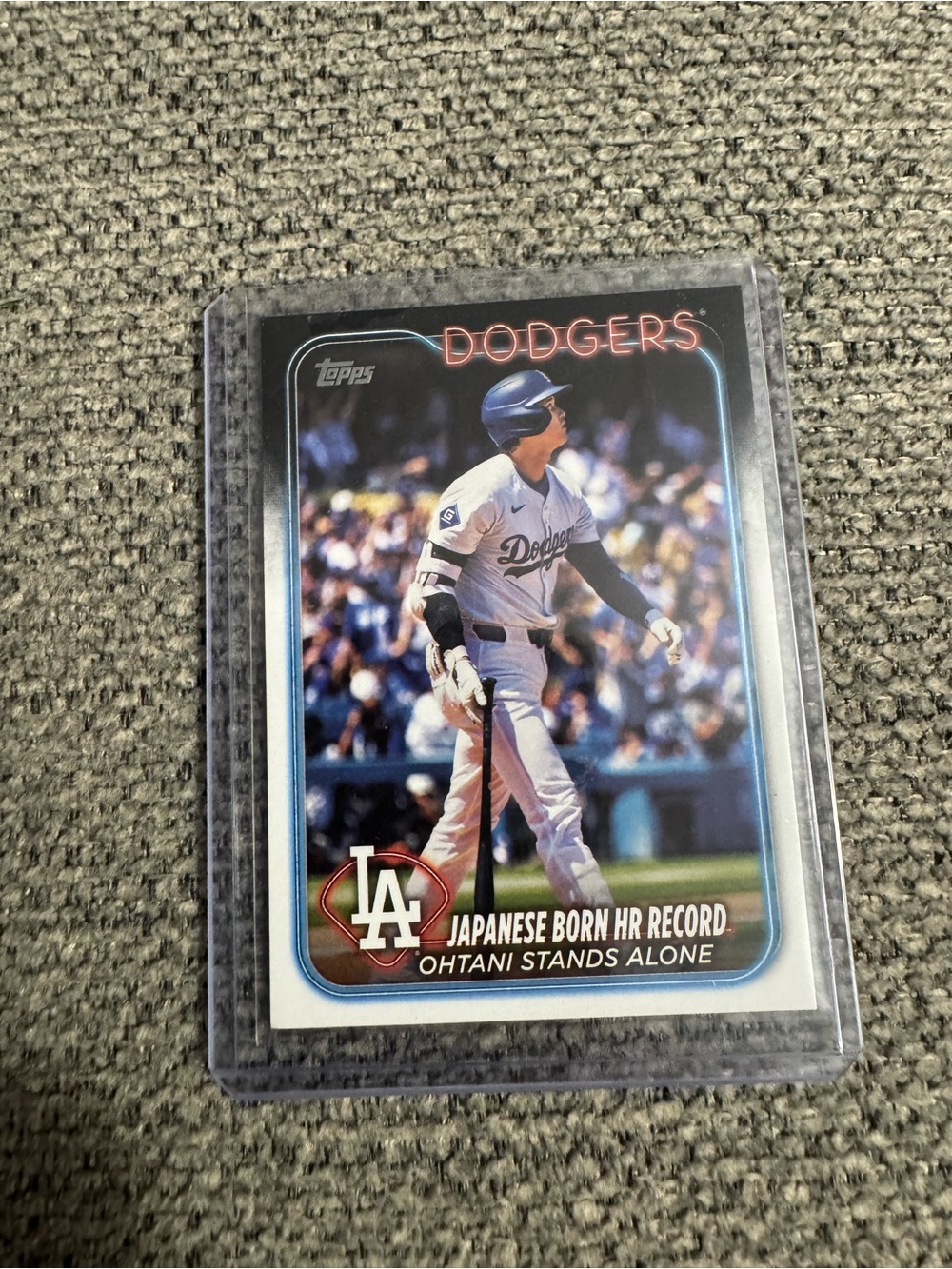 Topps White/Blue Los Angeles Dodgers Card Back